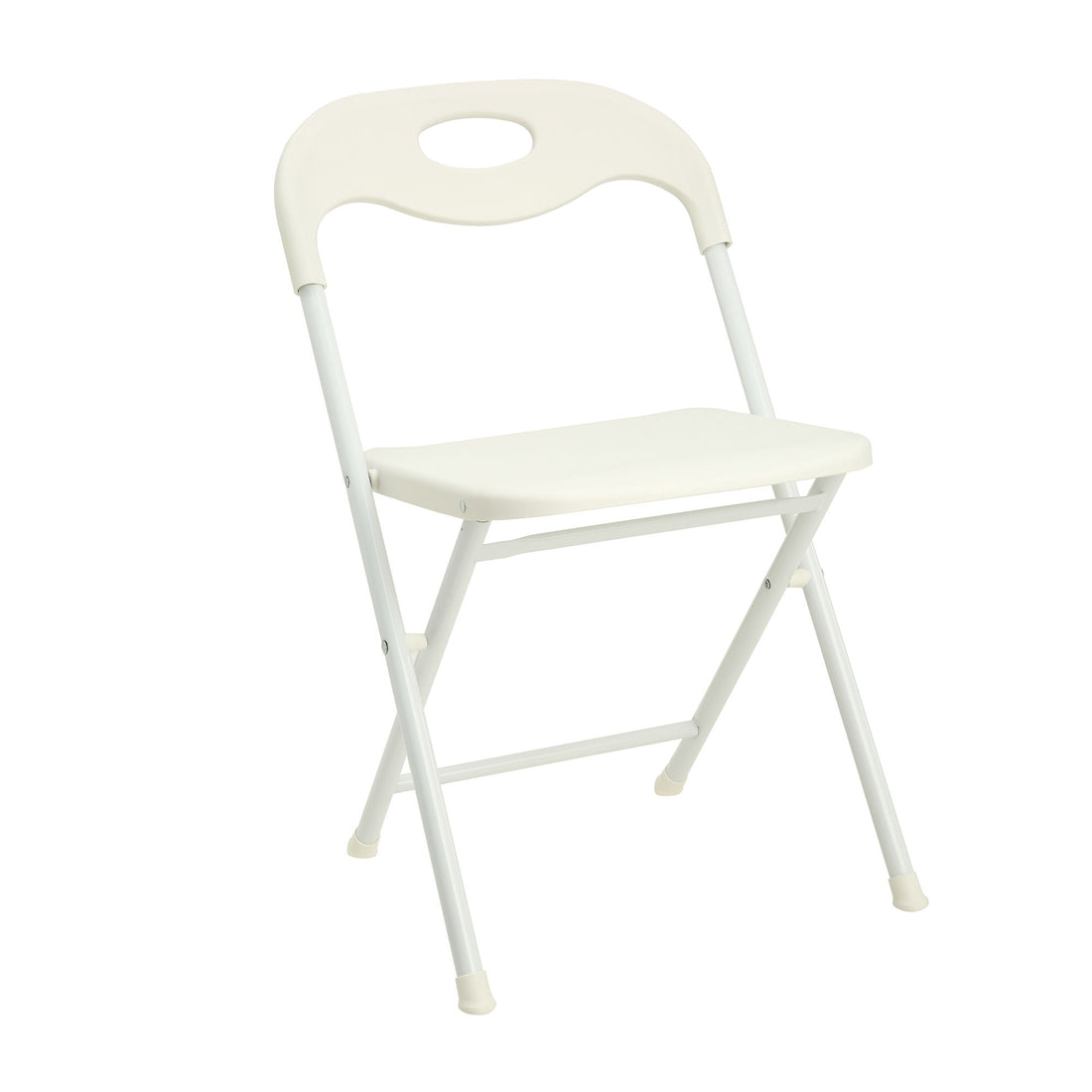 Folding Chairs, Stackable &amp; Waterproof (Set of 4) - White