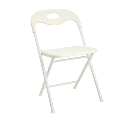 Folding Chairs, Stackable &amp; Waterproof (Set of 4) - White