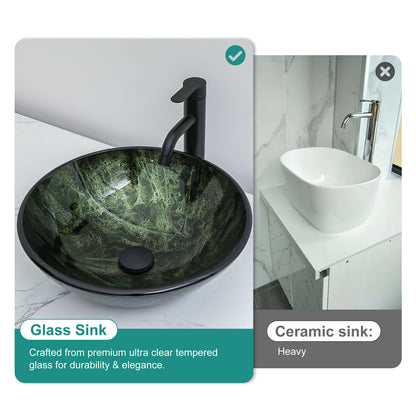 Vessel Sink With Faucet And Pop-Up Drain