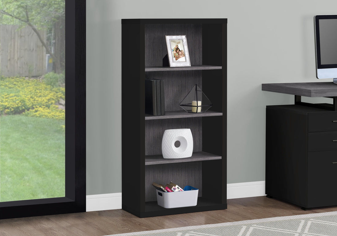 Bookshelf, Bookcase, Etagere, 5 Tier, For Office, Contemporary &amp; Modern - Black