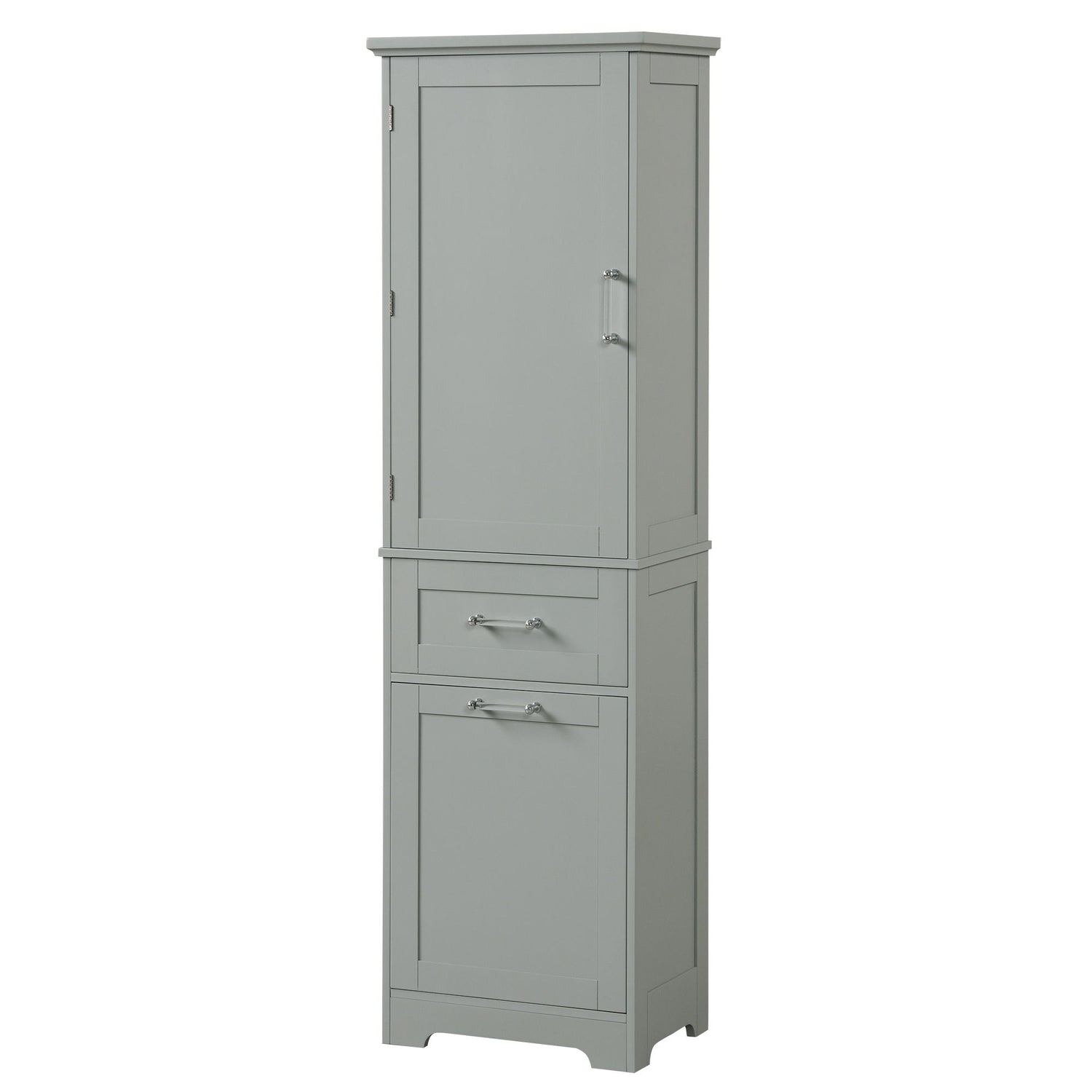 Tall Freestanding Bathroom Storage Cabinet With Adjustable Shelf And 2 Drawers