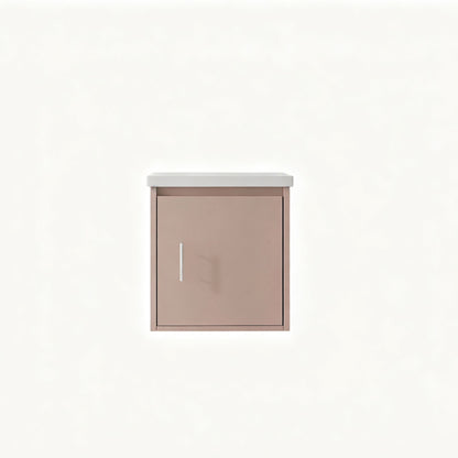 Floating Bathroom Vanity Combo, Wall Mounted Cabinet With Sink &amp; Soft Close Doors For Small Bathrooms