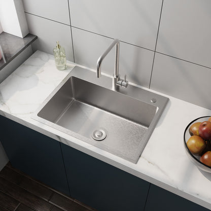 24&quot; Stainless Steel Washing Sink With Faucet Hoses And Drain Head Only (Update) - Silver