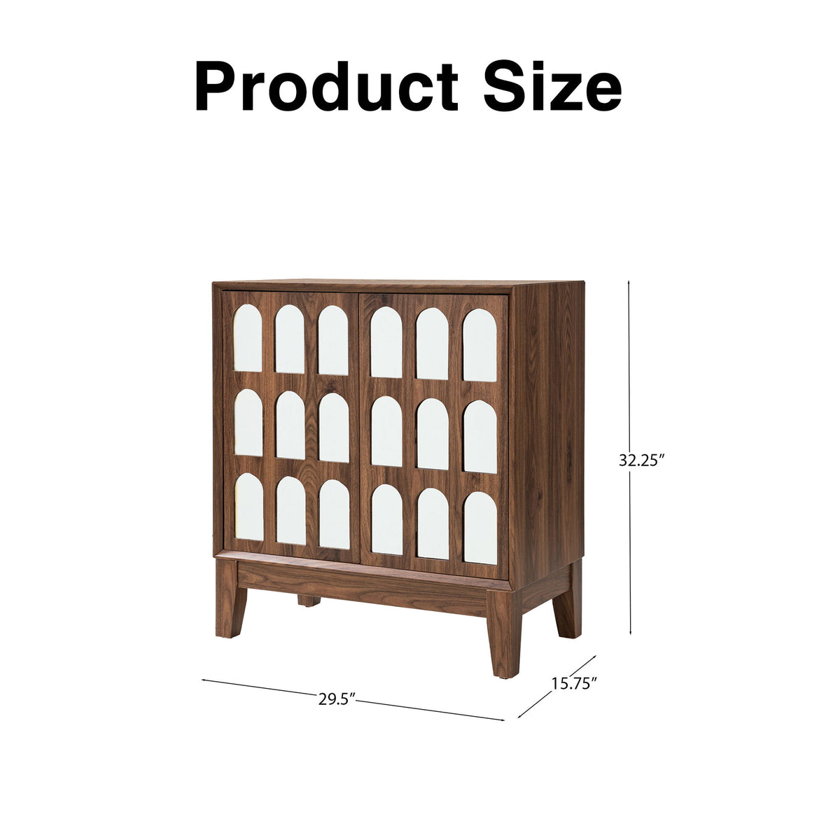 Double Door Cabinet - Walnut