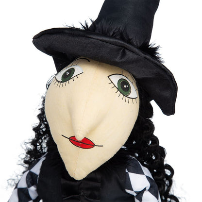 Halloween Sitting Witch Decor - Black