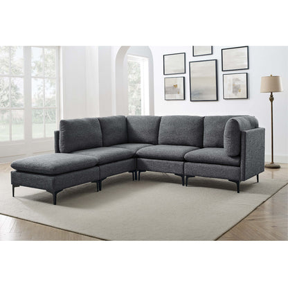 Upholstered Modular Sectional &amp; Tall Legs
