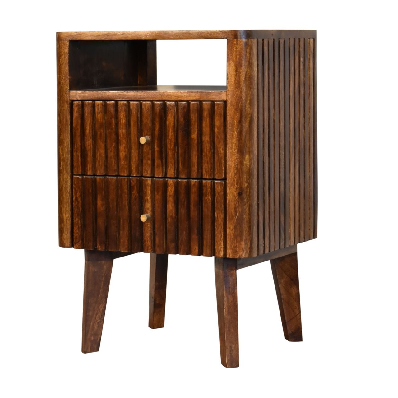 Reeve - Nightstand, 2 Drawers - Chestnut