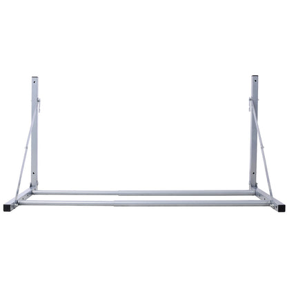 Wall-Mounted Folding Tire Storage, 30.5 To 50.5&quot; Wide, Supports 300 Pounds - Silver