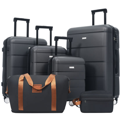 Hardshell Luggage Set 6 Piece With Duffel &amp; Toiletry Bag