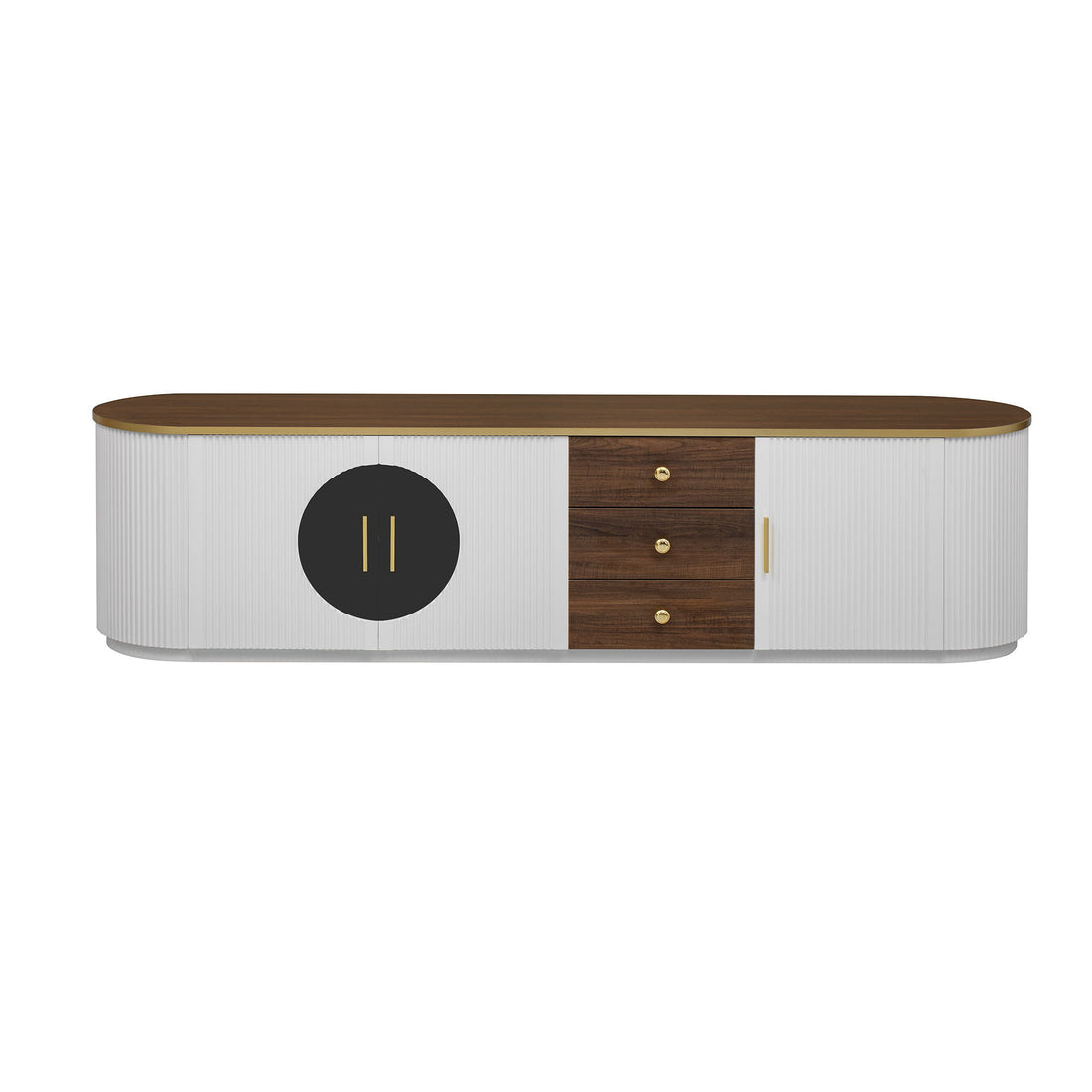 Modern Minimalist TV Stand For TVs Up To 80" With 3 Drawers And 1 Shelf