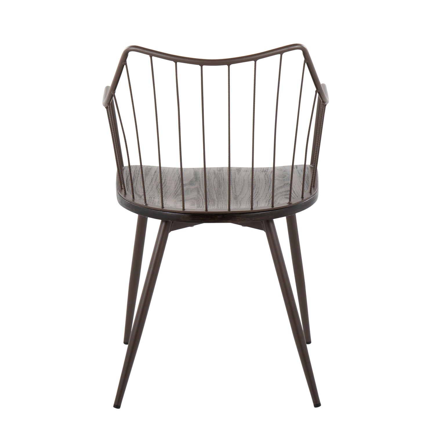 Winston - Farmhouse Style / Dining Chair - Brown / Dark Walnut