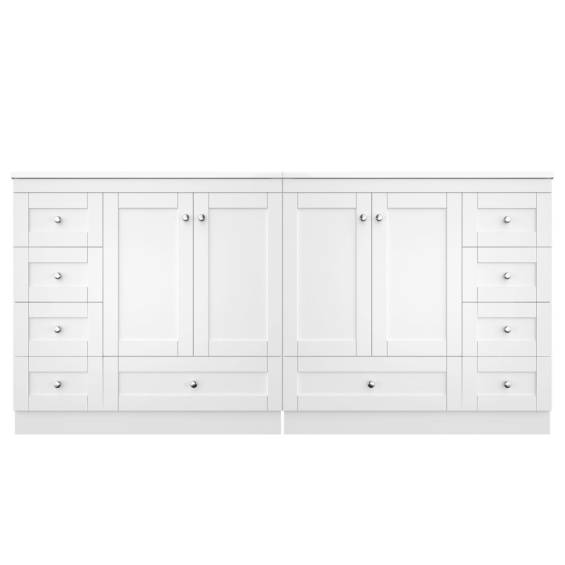 Shaker Free Standing Bathroom Vanity Cabinet &amp; Sink, Soft Close Drawers, Soft Close Doors