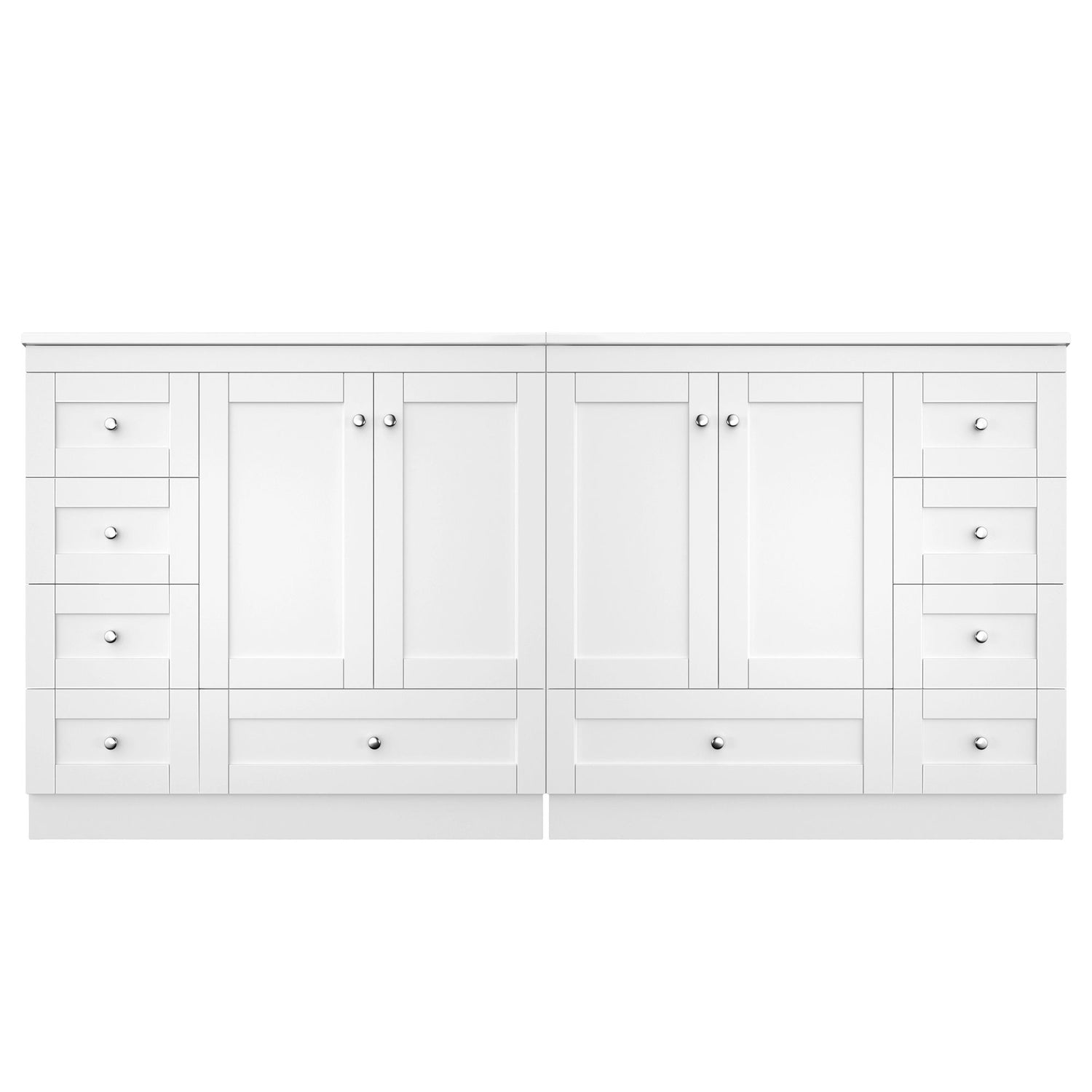 Shaker Free Standing Bathroom Vanity Cabinet &amp; Sink, Soft Close Drawers, Soft Close Doors