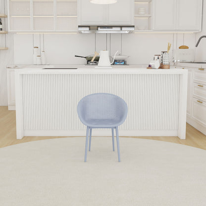 2 Piece Durable Single Chair With Hollow Out Design