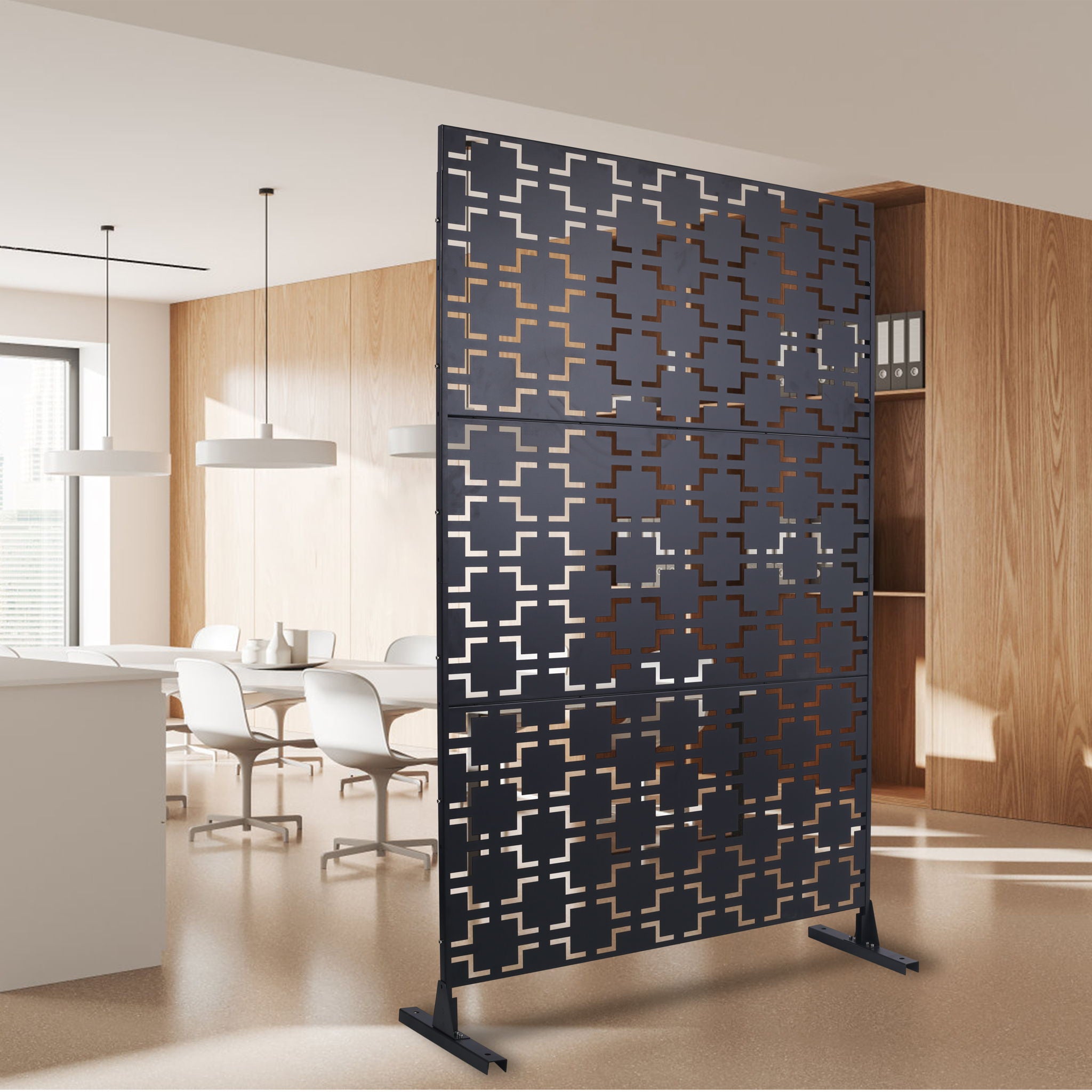 Outdoor &amp; Indoor Metal Privacy Freestanding Decorative Screen