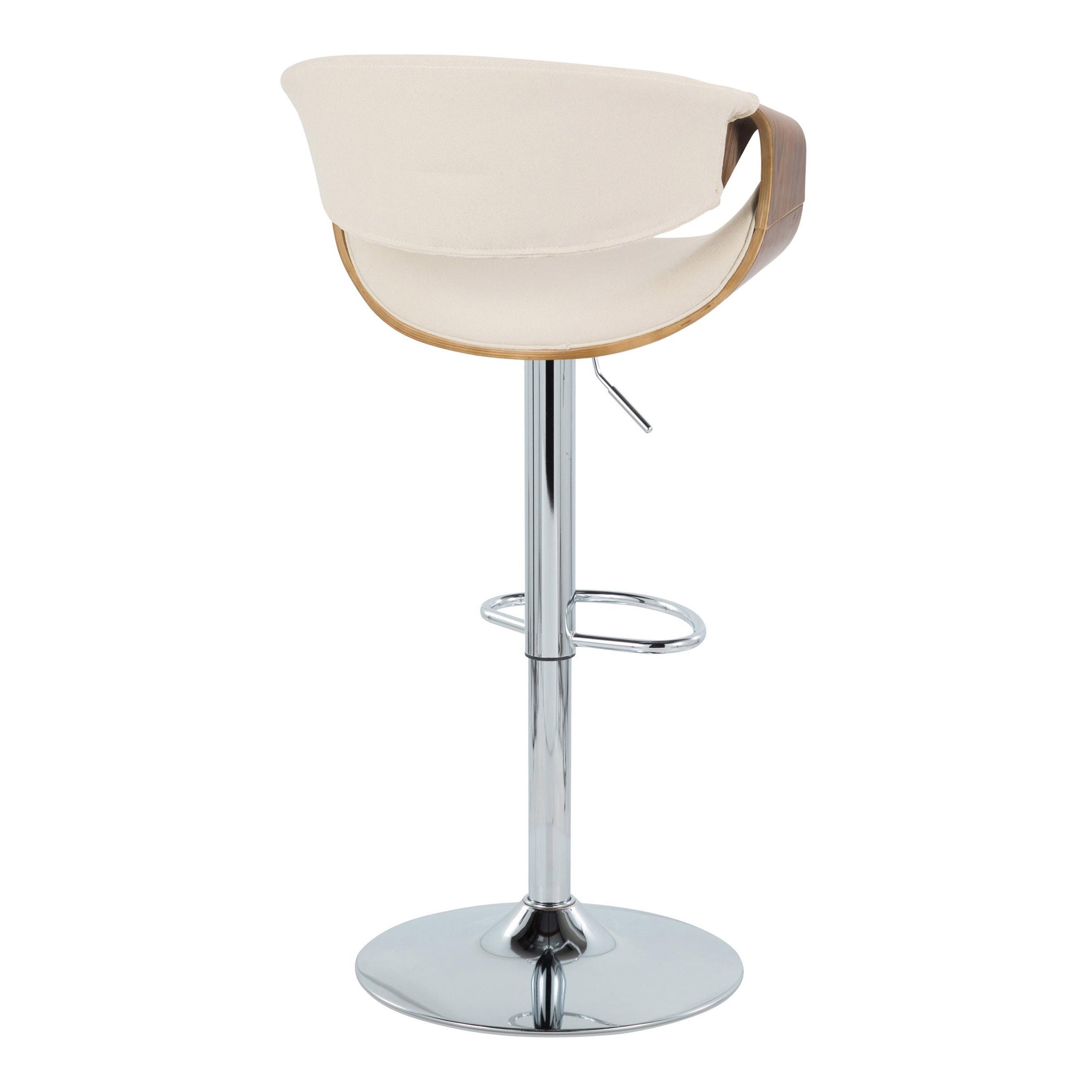 Curvo - Mid Century Modern Adjustable Barstool &amp; Swivel (Set of 2)