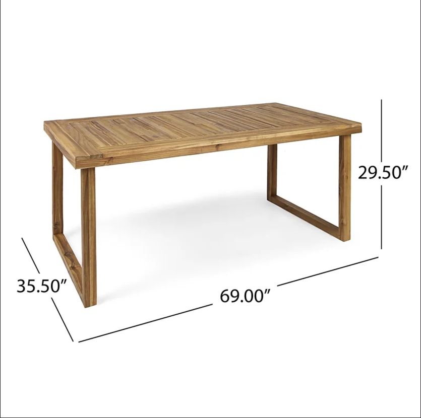 Outdoor Dining Set - Sandblast Natural Finish