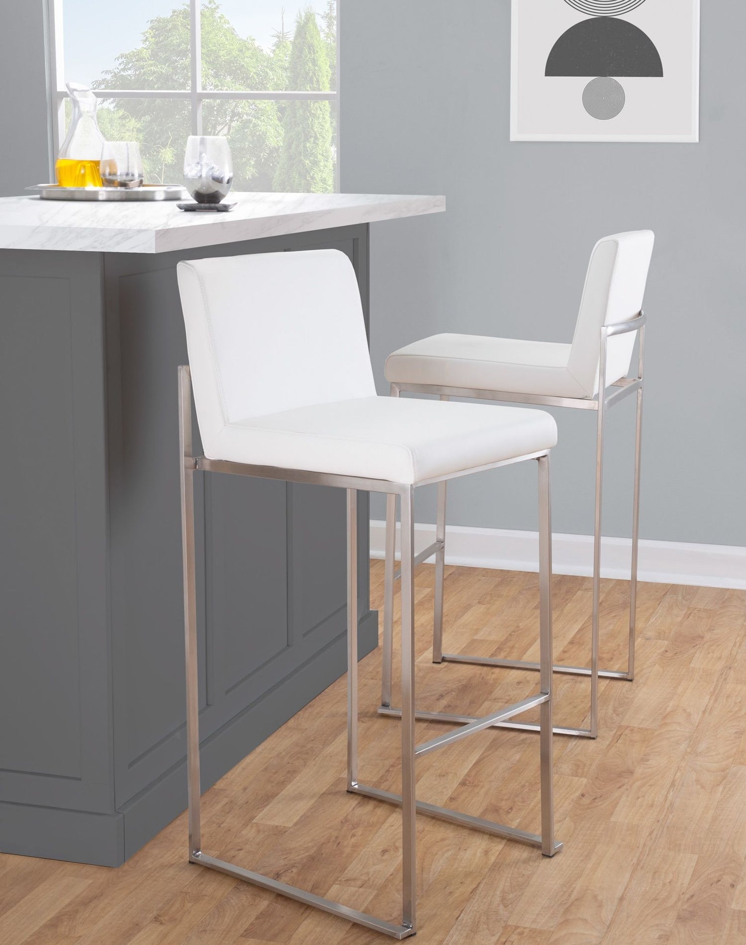 Fuji - Contemporary And Modern Elegance High Back Barstool