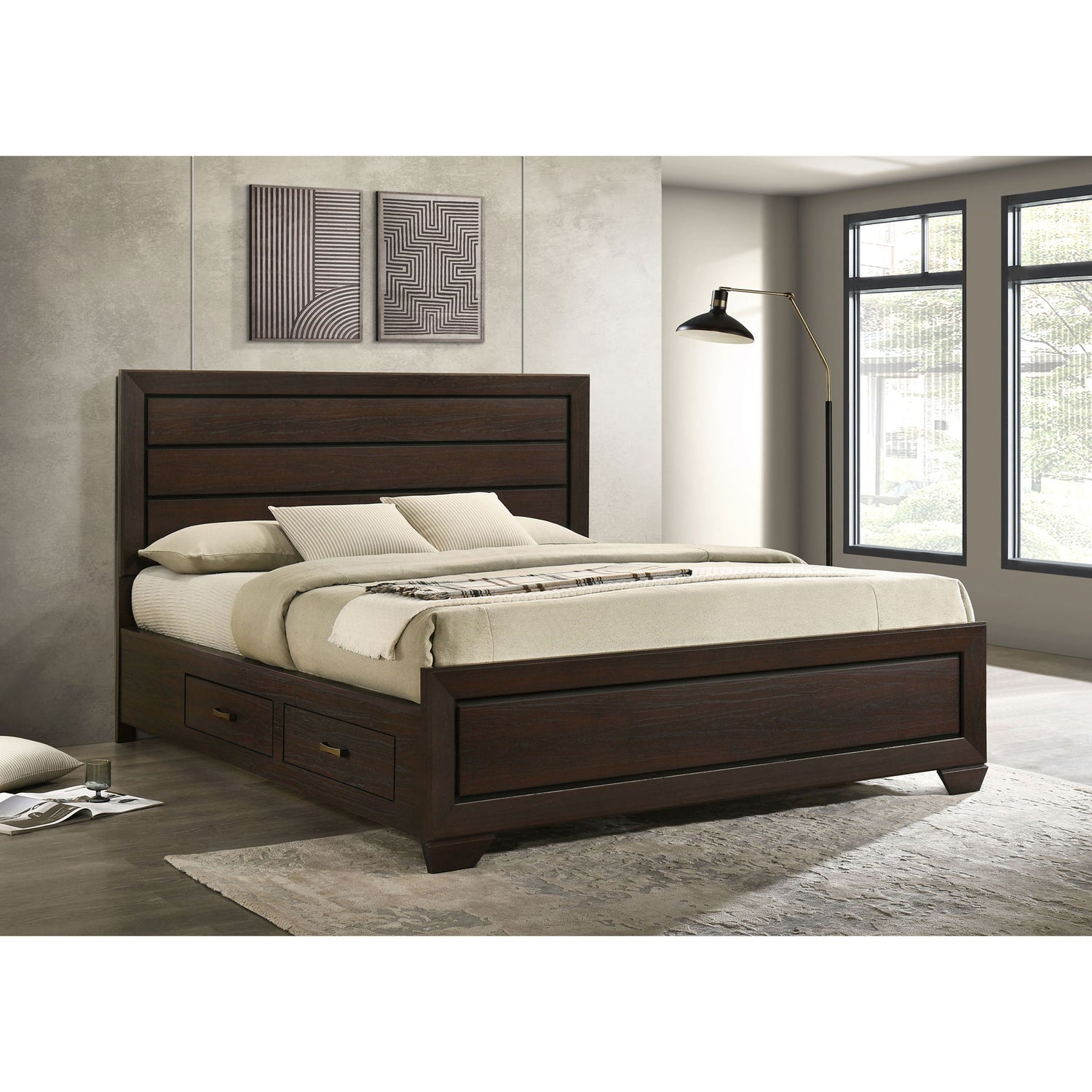 Holmgren - Panel Bed With Side Drawers