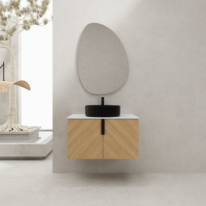 Wall Mounted Bathroom Vanity With Art Sink