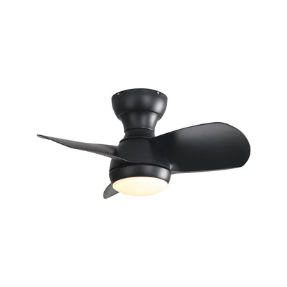 23&quot; Bedroom Ceiling Fan With 3 Color Dimmable 3 ABS Blades Remote Control Dc Motor Black With 18W Led Light