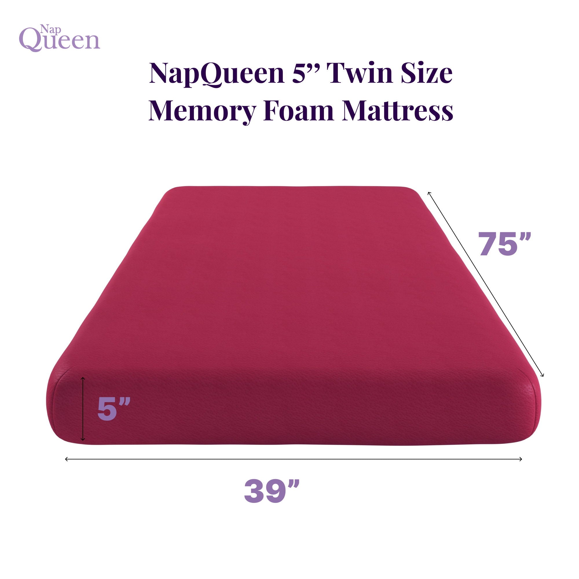 5&quot; Memory Foam Mattress With Responsive Support And Breathable Cover