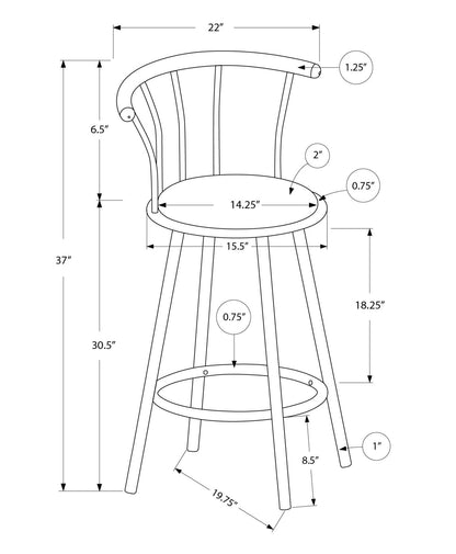 Swivel Stool Bar Height, Stylish Design Contemporary &amp; Modern (Set of 2)