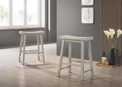 Alonzo - 17.5&quot; Backless Ergonomic Counter Height Stool (Set of 2)