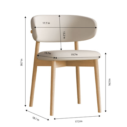 Dining Chair For Dining Room, Kitchen (Set of 2) - White