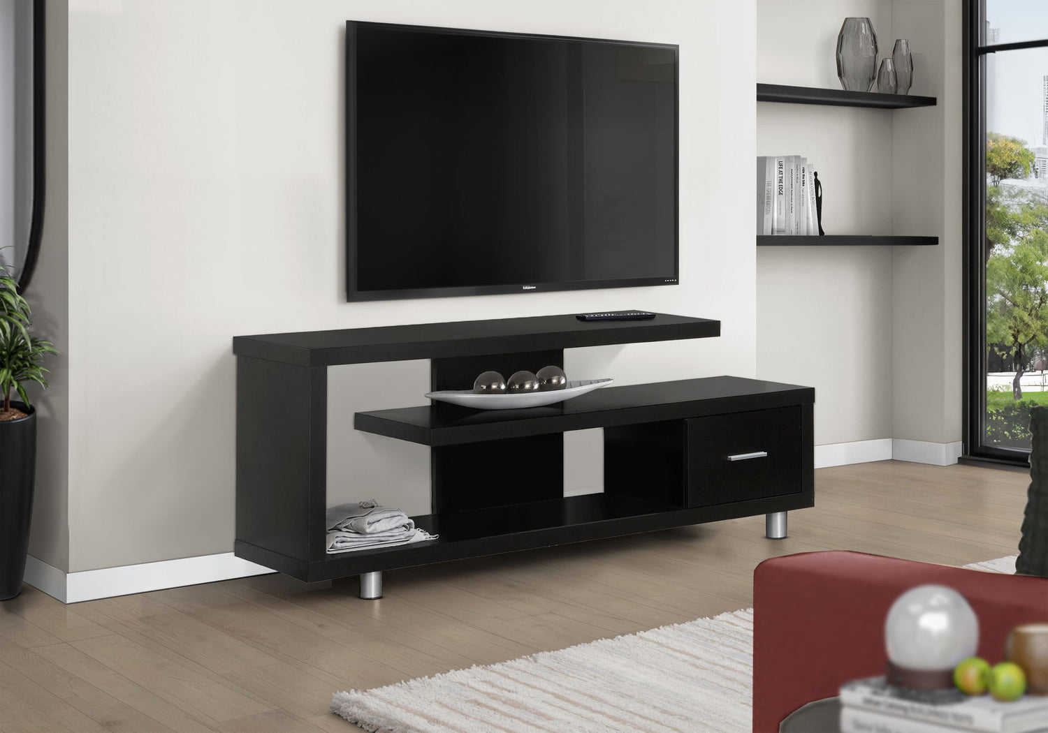 TV Stand, Console, Media Entertainment Center Storage Cabinet, Contemporary &amp; Modern