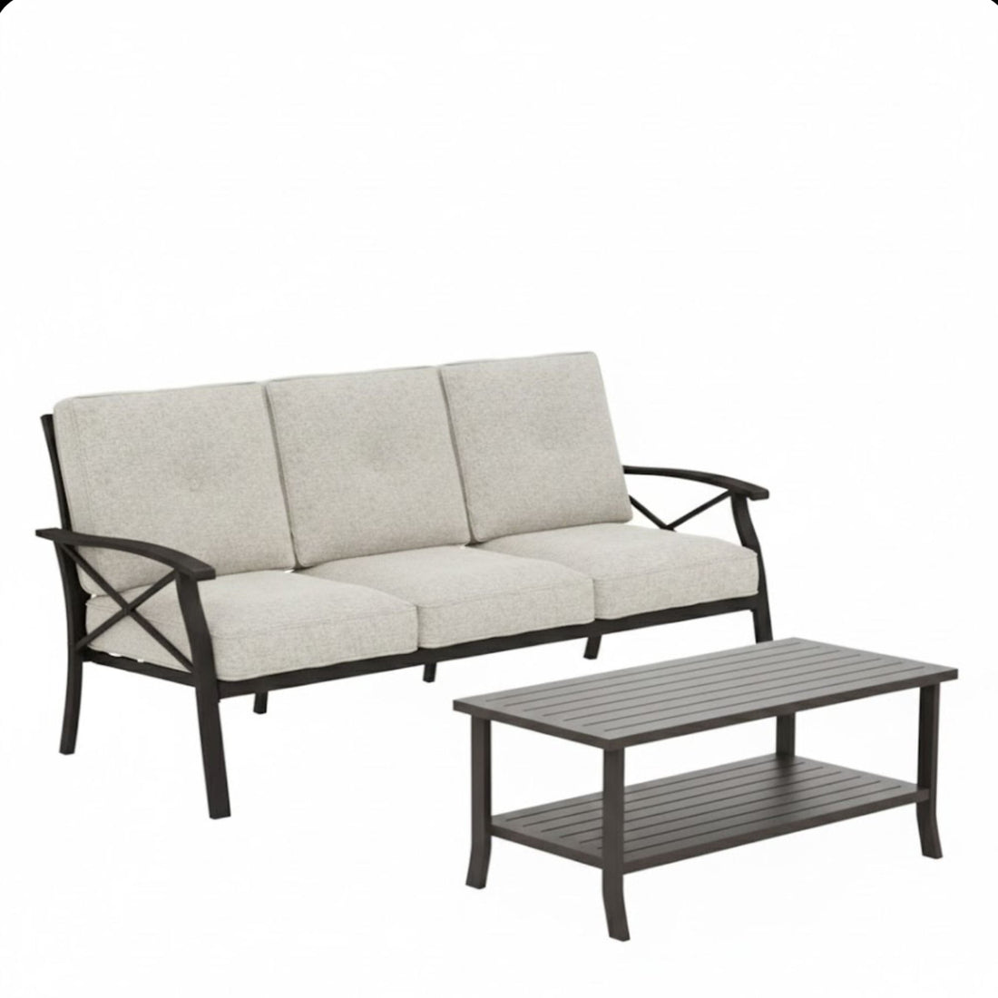 Patio Furniture Set &amp; Coffee Table For Backyard