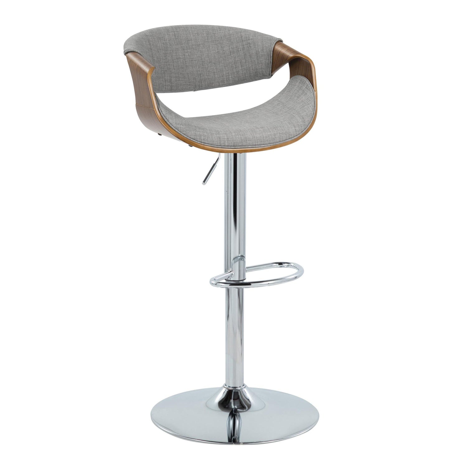 Curvo - Mid Century Modern Adjustable Barstool &amp; Swivel (Set of 2)
