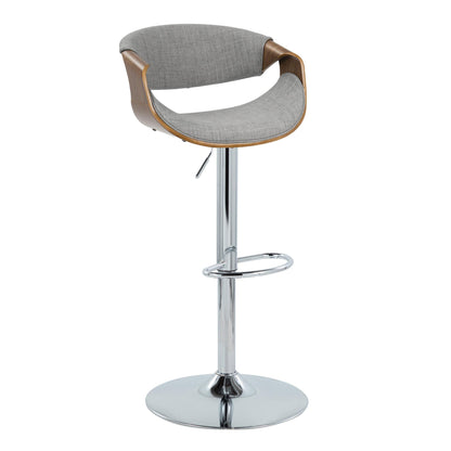 Curvo - Mid Century Modern Adjustable Barstool &amp; Swivel (Set of 2)