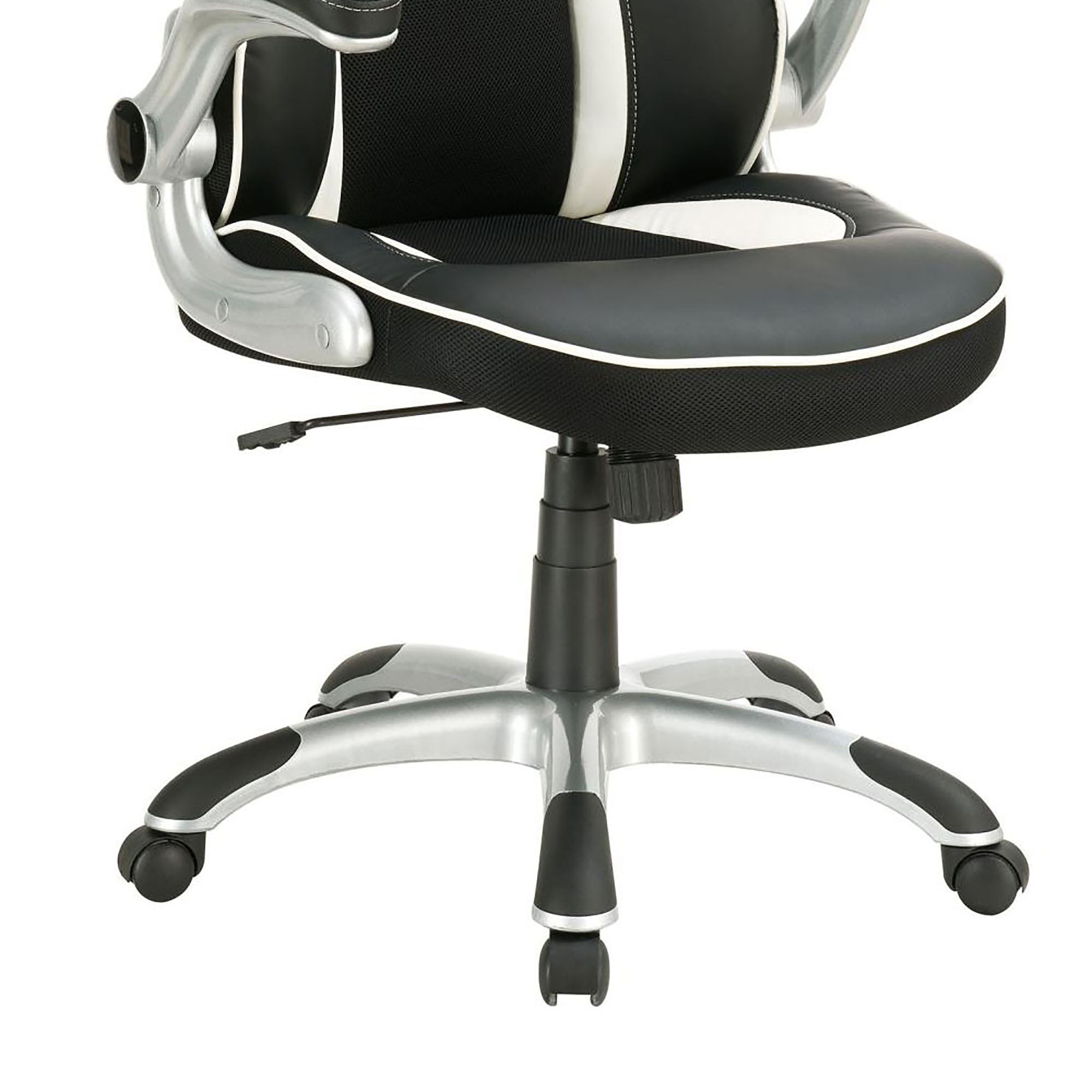 Adjustable Height Office Chair With Ergonomic Design And Swivel Mechanism - Black
