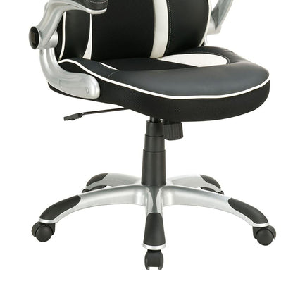Adjustable Height Office Chair With Ergonomic Design And Swivel Mechanism - Black
