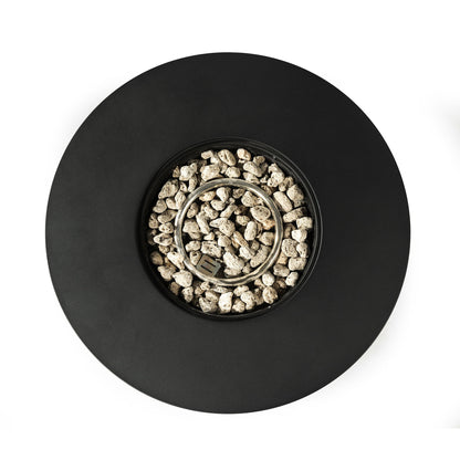 Propane Gas Fire Pit Table, 50000 Btu Round Steel Fire Pit