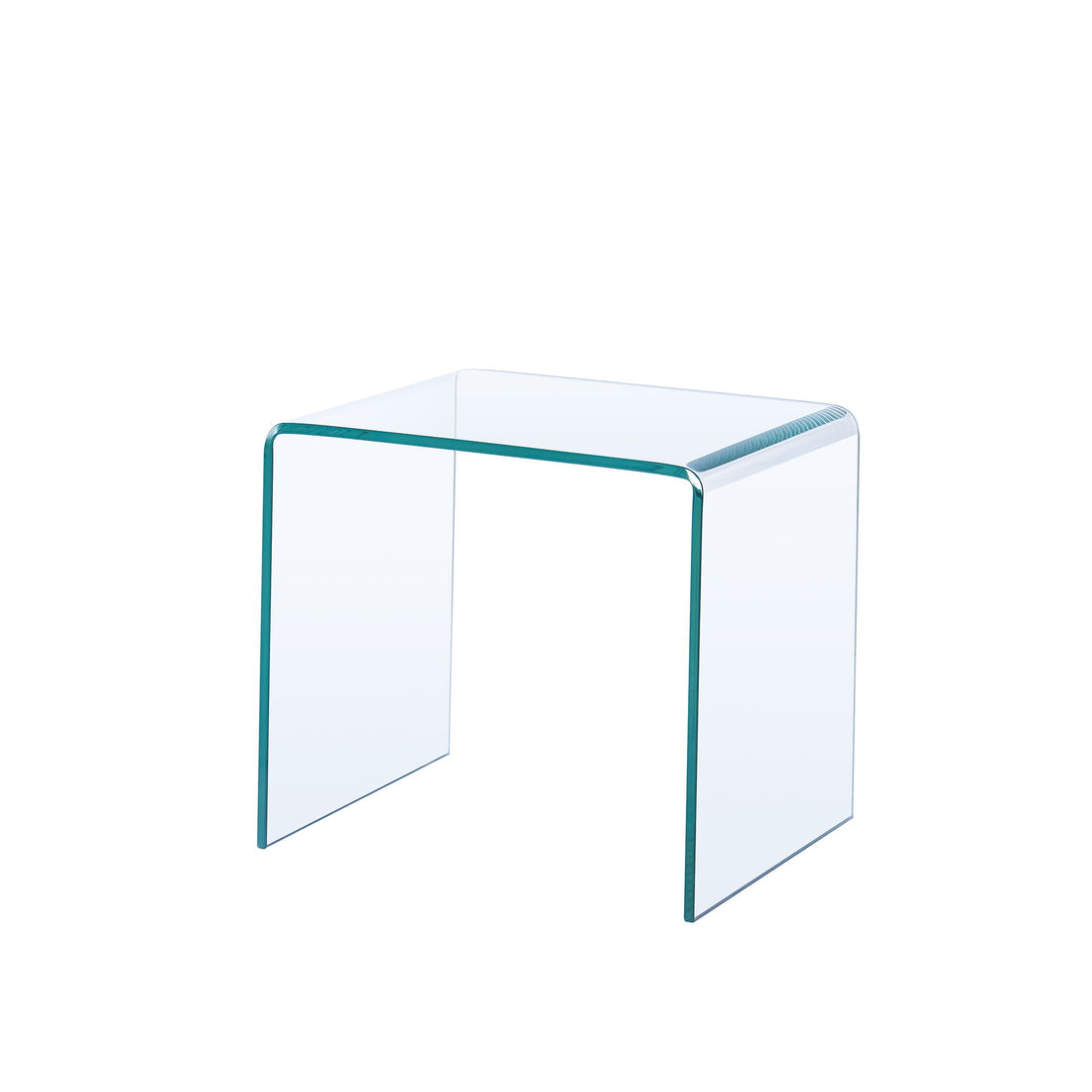 Small Clear Glass Side &amp; End Table, Tempered Glass End Table Small Coffee Table - Transparent