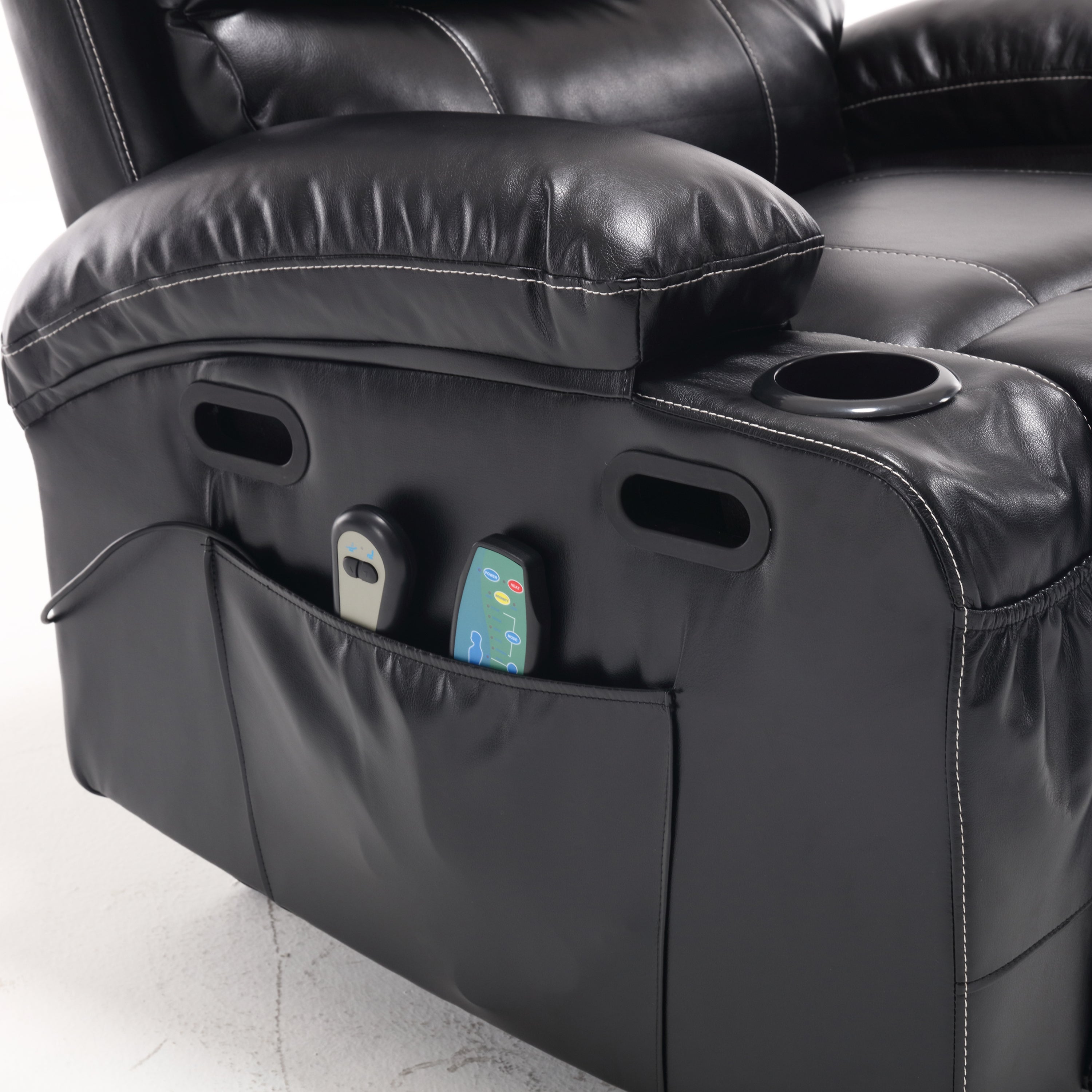 21&quot;seat width,large size Electric Power Lift Recliner Chair Sofa for Elderly, 8 point vibration Massage and lumber heat, Remote Control, Side Pockets and Cup Holders, cozy fabric, overstuffed arm pu