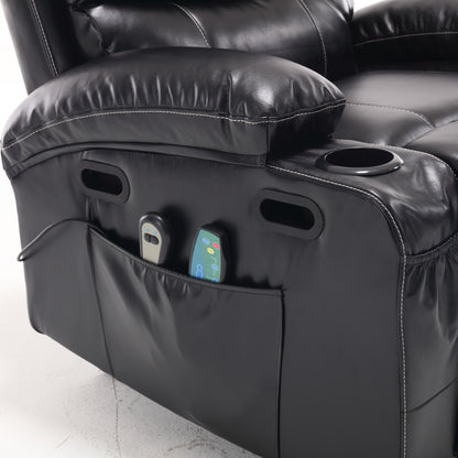 21&quot;seat width,large size Electric Power Lift Recliner Chair Sofa for Elderly, 8 point vibration Massage and lumber heat, Remote Control, Side Pockets and Cup Holders, cozy fabric, overstuffed arm pu
