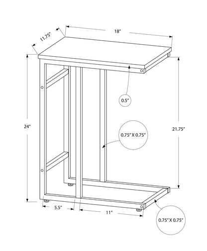 Accent Table, C - Shaped, Contemporary &amp; Modern, Versatile Use