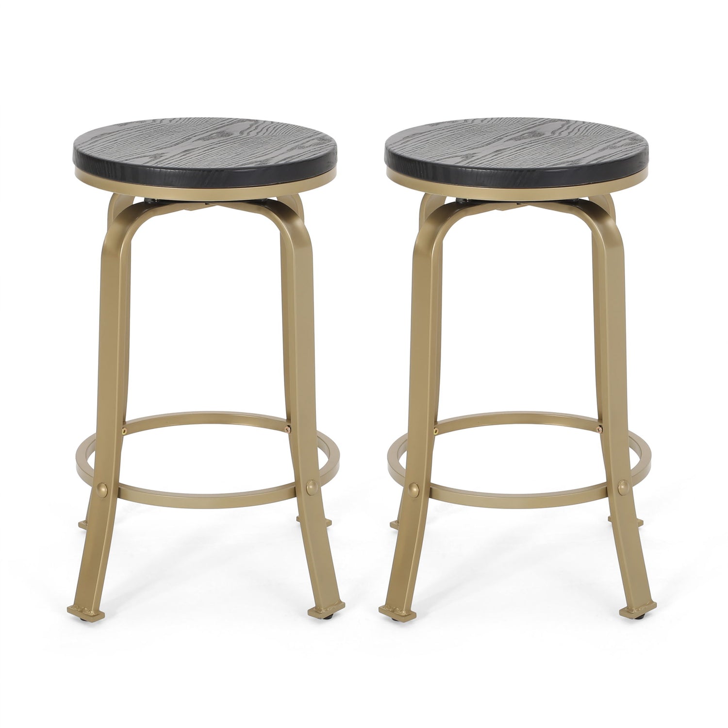 Modern Industrial Counter Stool Set With Swivel Function
