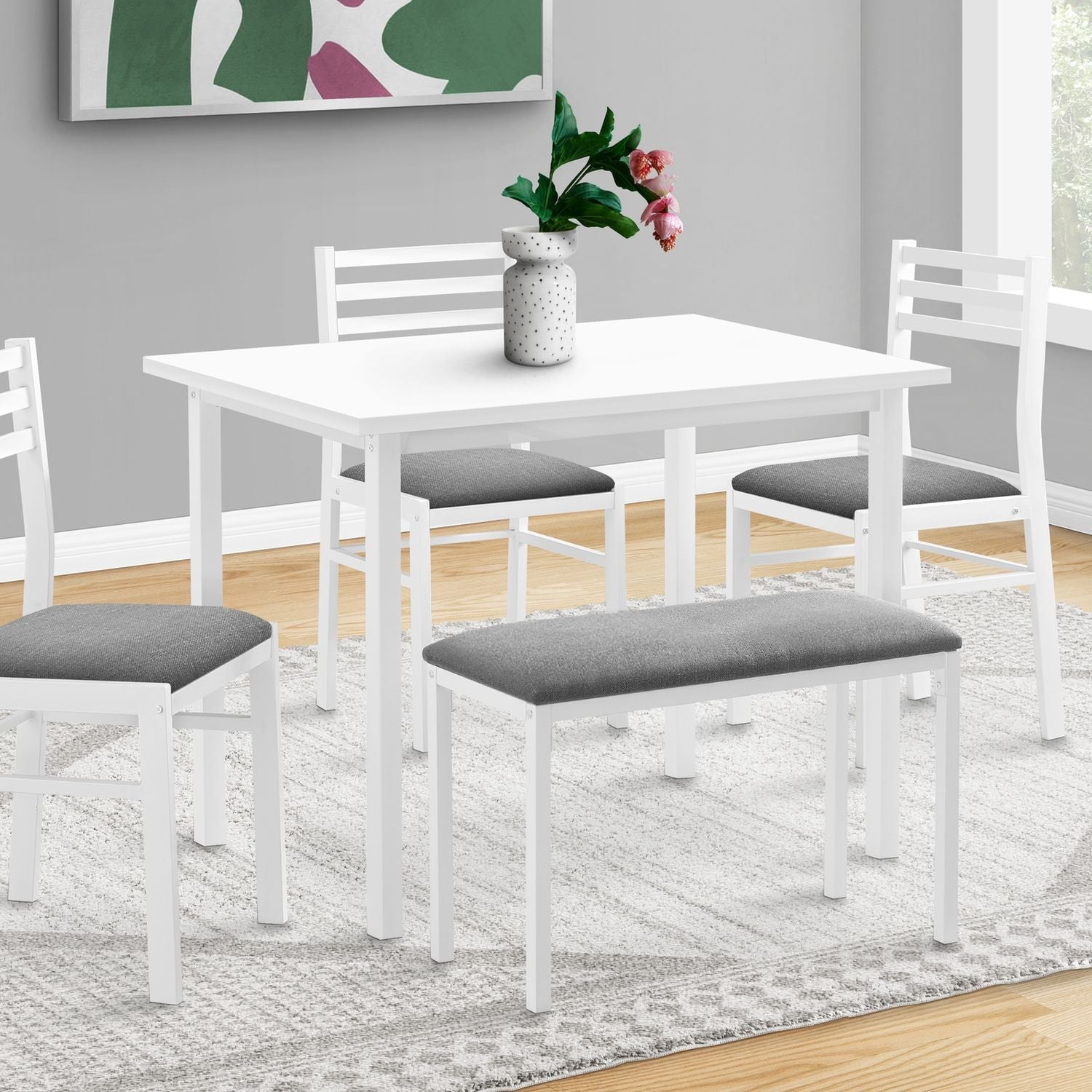 Dining Set, 5 Pieces Set, Rectangular, Small, Contemporary &amp; Modern