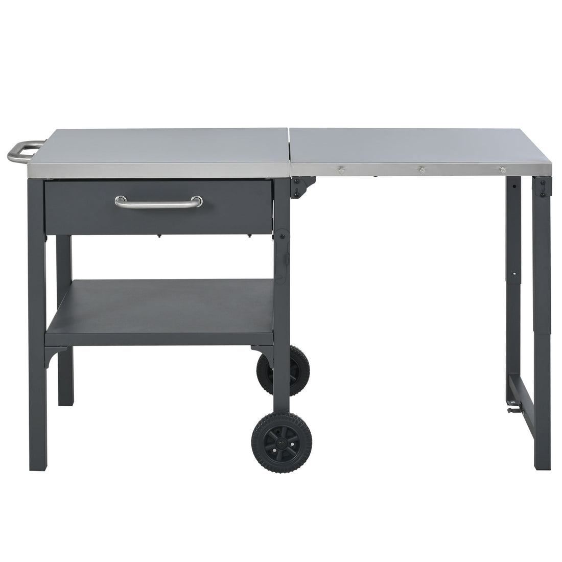 Foldable Outdoor Kitchen Cart With Storage For Patio