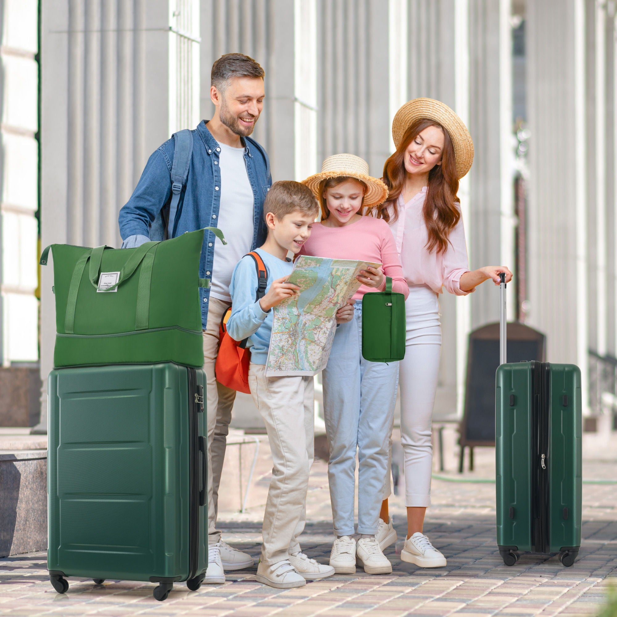 2 Piece Luggage Set With Bags Expanable Spinner Wheels ABS Lightweight Suitcase With Tsa Lock 20&quot; / 28&quot;