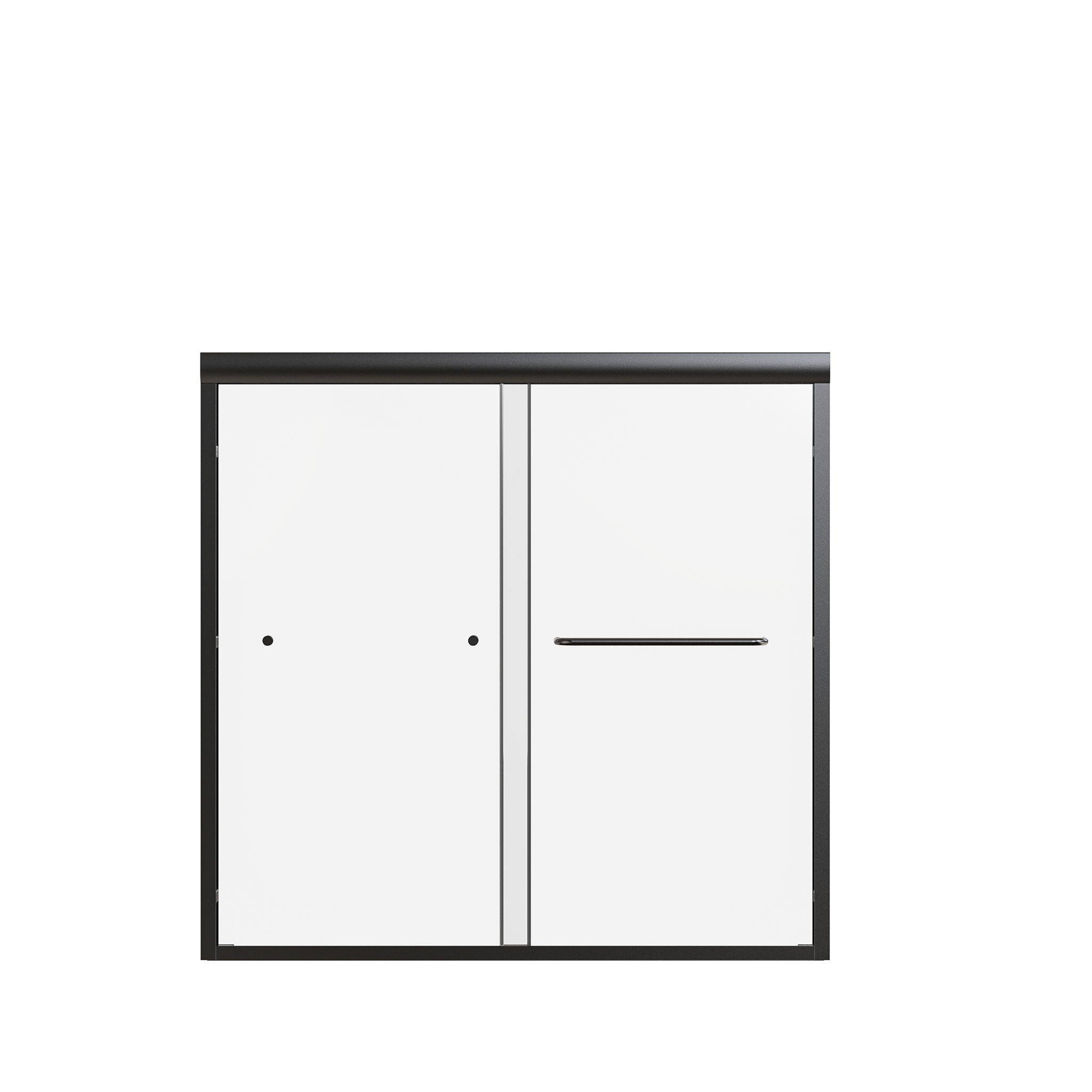 Semi-Frameless Double Sliding Shower Door, Bypass Shower Door, 1 / 4&quot; (6Mm) Thick SGCC Tempered Glass Door