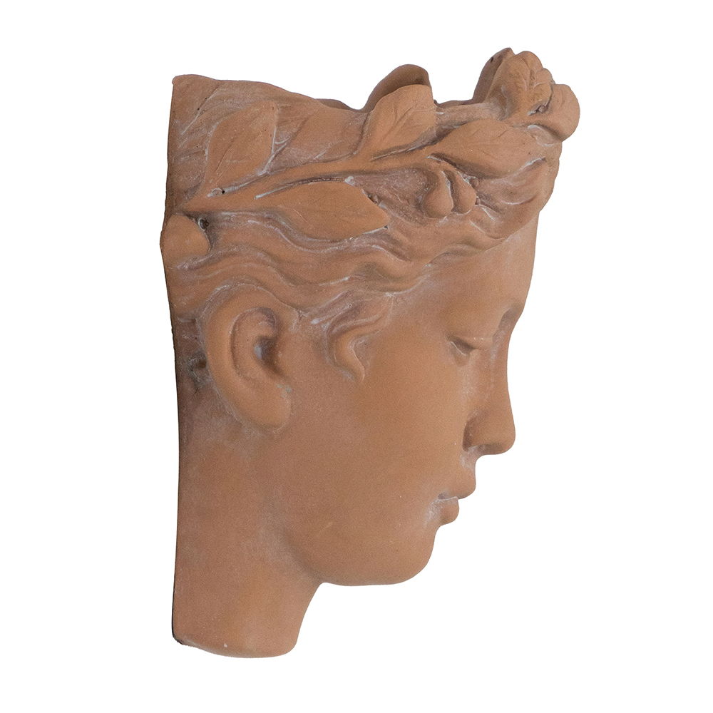 7X5.5X9&quot; Visage Head Bust Planter, Home Wall Planter - Brown