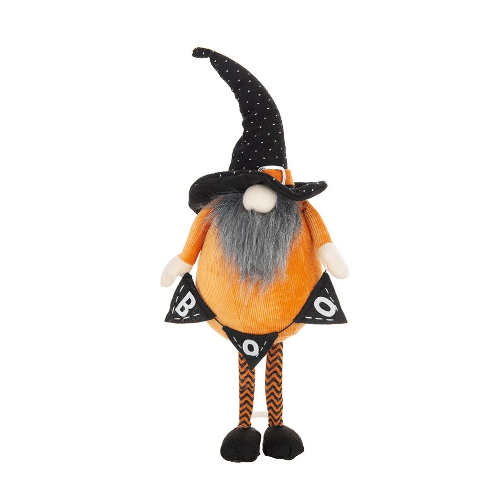 Standing Gnome With Gnome &amp; Holding Banner, For Halloween Decor