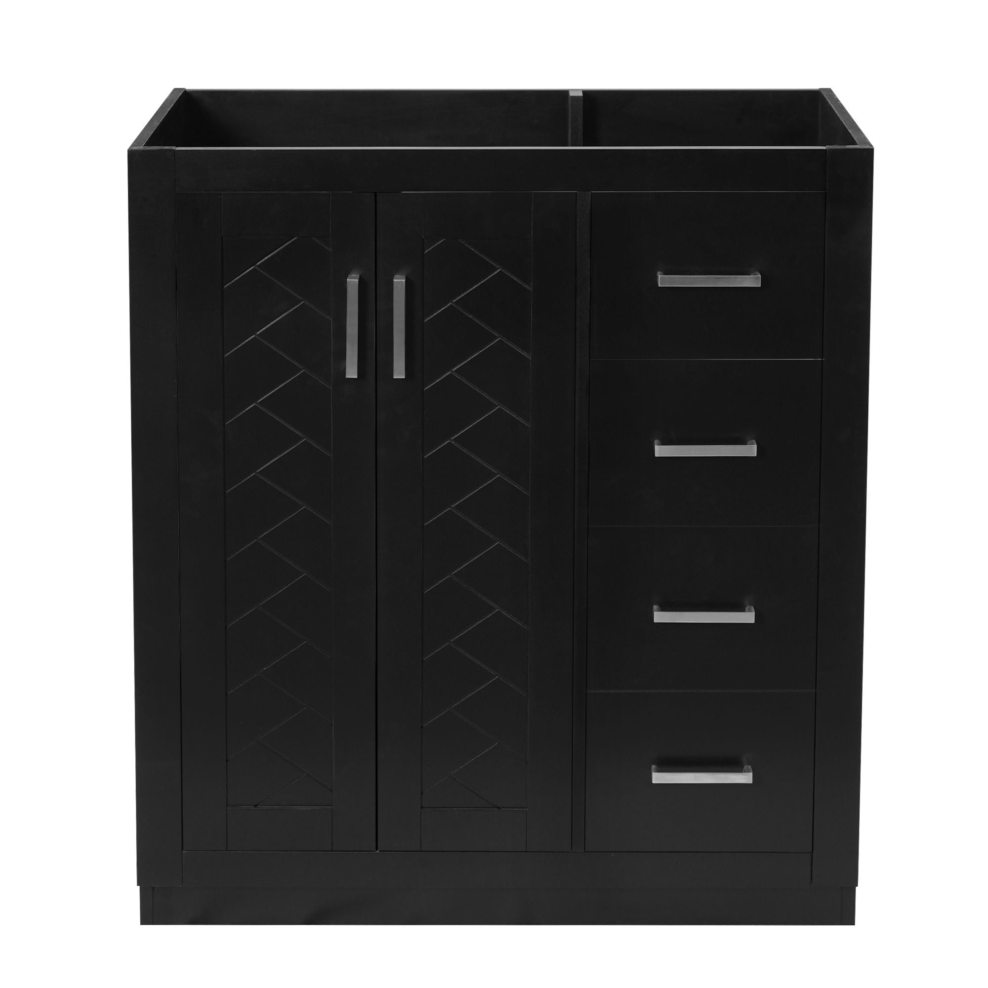 Retro Style Bathroom Vanity With 3 Drawers &amp; Soft-Closing Doors