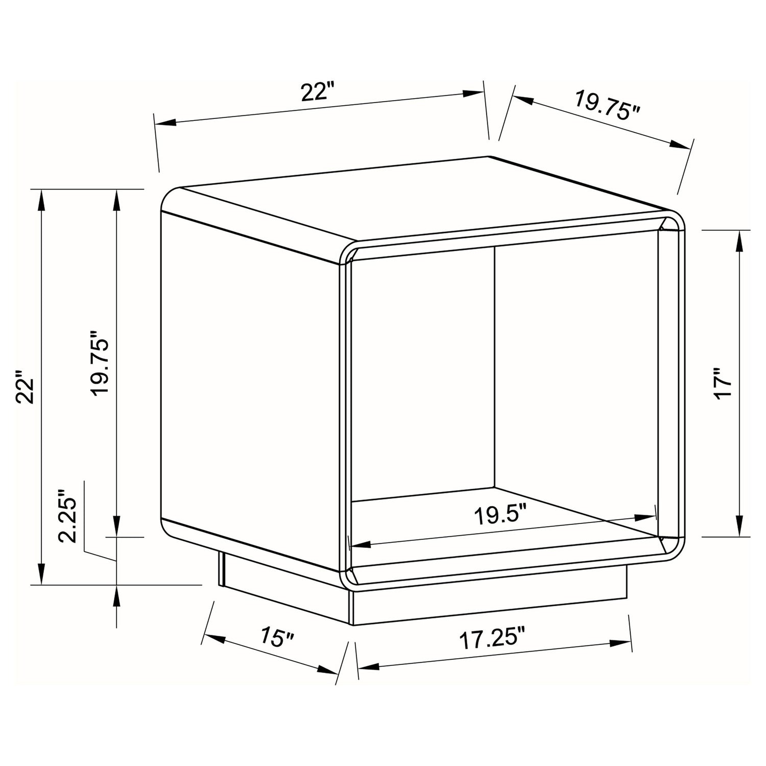 Fletcher - Table With Open Shelf
