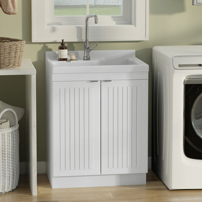 Murphy - Laundry Cabinet &amp; Faucet And Stainless Steel Sink